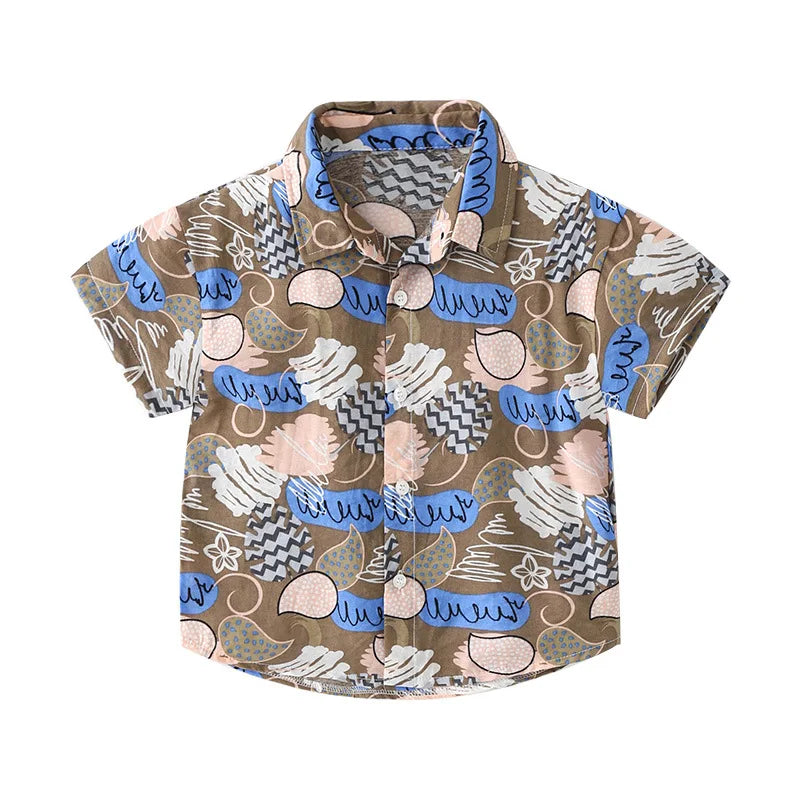 Beach Boys Shirts Toddler Cotton Tops Hawaii Style