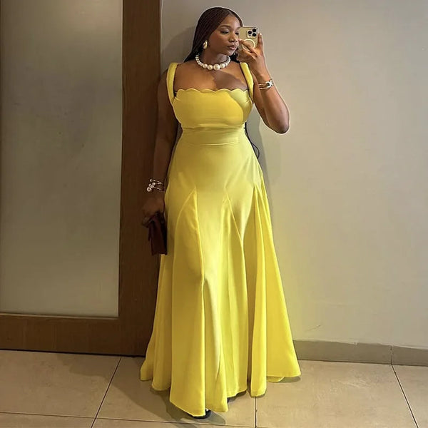 Sleeveless Strapless Big Swing Long Maxi Dress