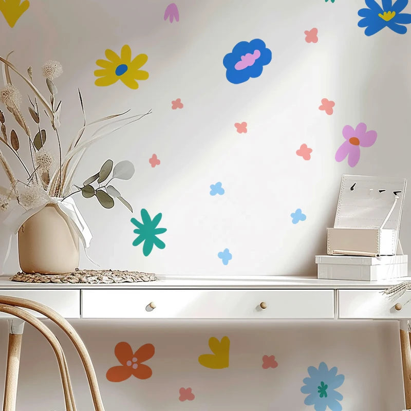 Creative Multicolored Shape Wall Stickers for Kids Room