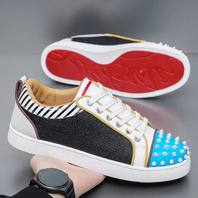 Casual Men Designer Rivet Punk Board Shoes