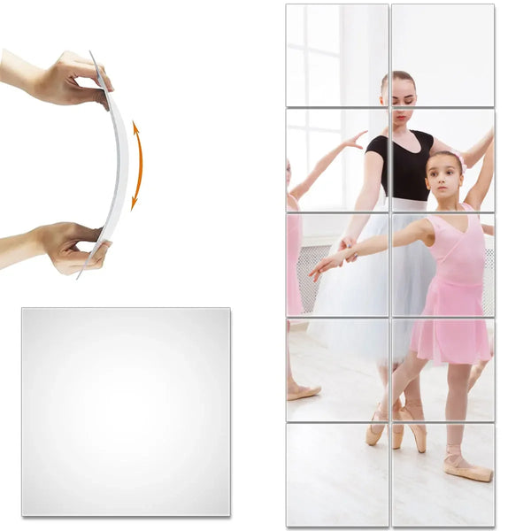 2mm Mirror Unbreakable Acrylic Full Length Wall Mirror Tiles