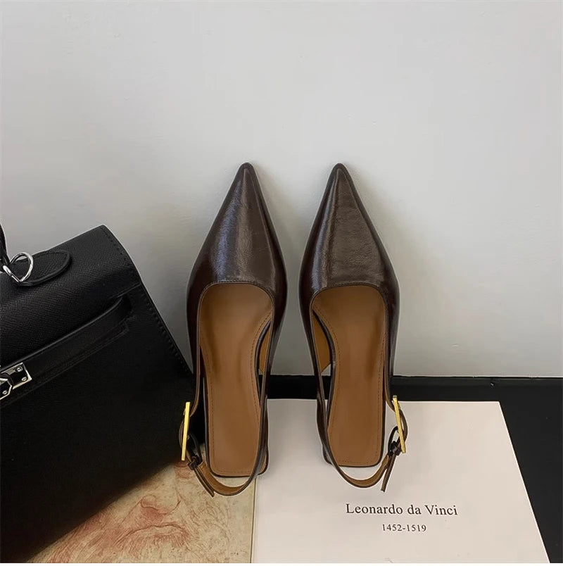 Summer Pointed Toe Low Heel Stripper