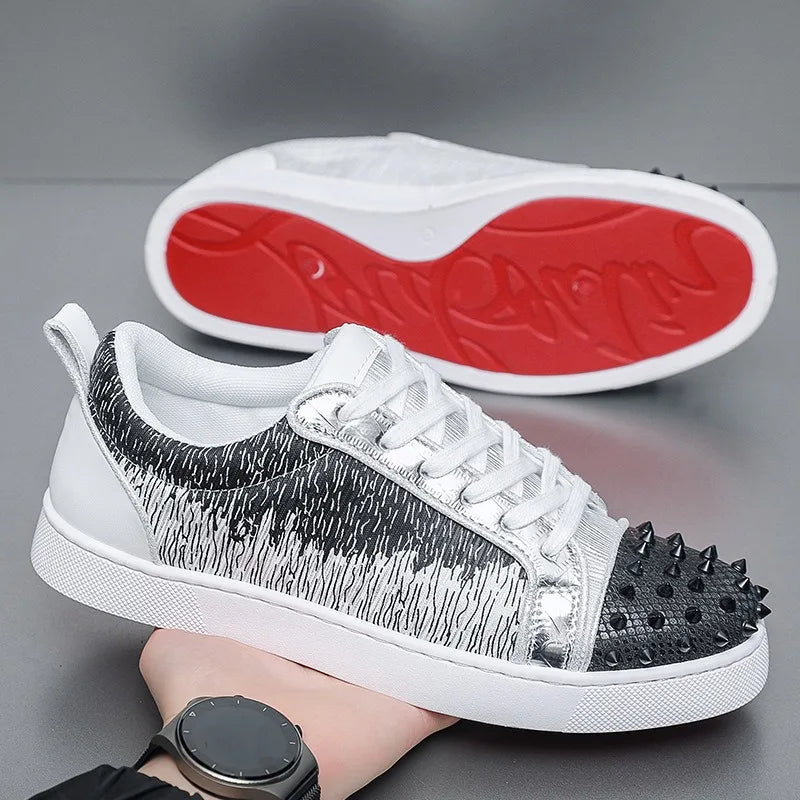 Casual Men Designer Rivet Punk Board Shoes