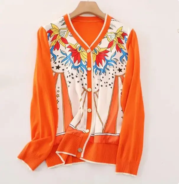 Vintage Cardigans Spring Autumn Thin Knitted Tops