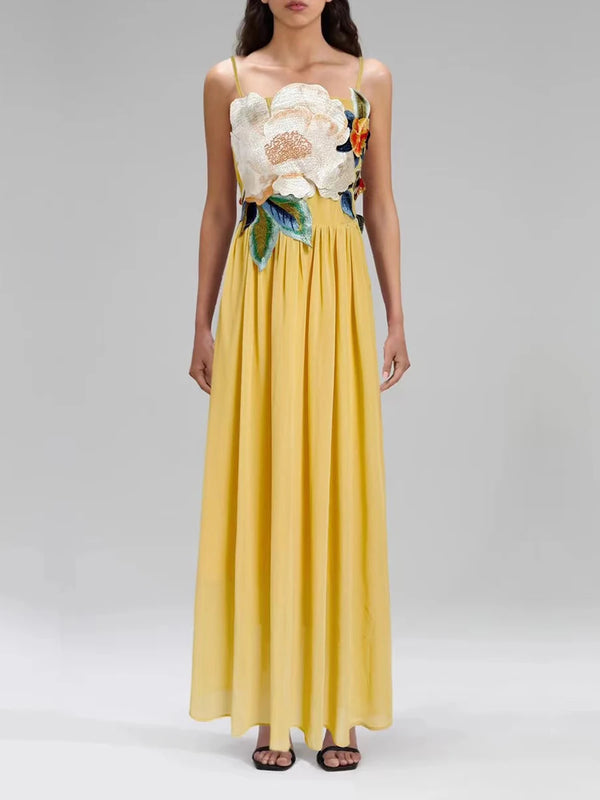 Strapless Sleeveless High Wist Temperament Long Dress