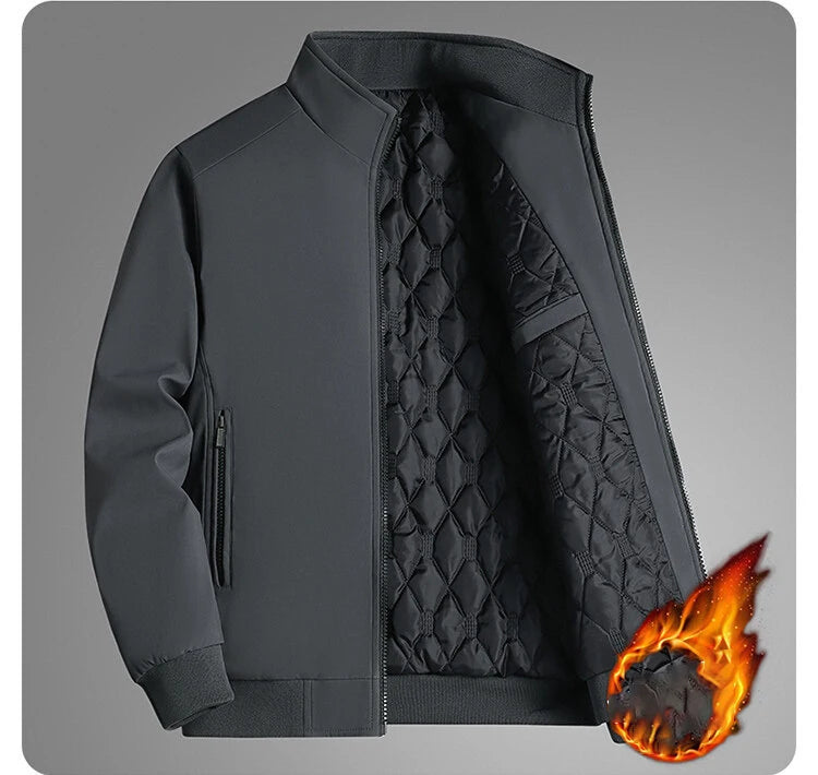 Thick Stand Collar Winter Jacket Men