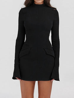 Elegant Mini Dress Long Sleeves