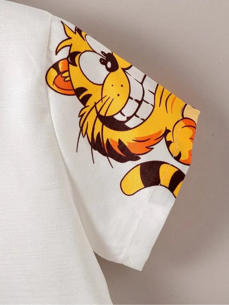 Summer Kid Boy Gentlemen Lapel Collar Top with Shorts