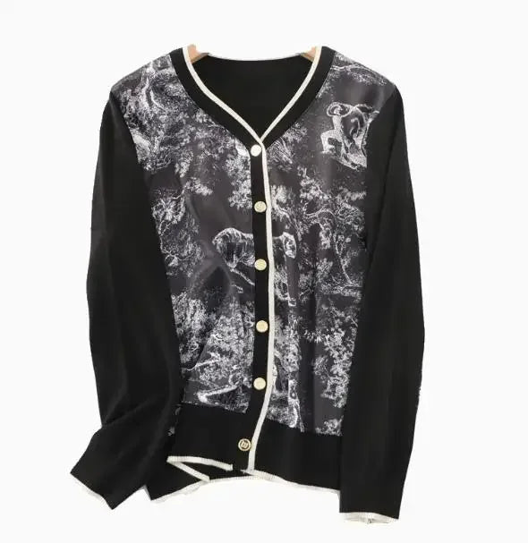 Vintage Cardigans Spring Autumn Thin Knitted Tops