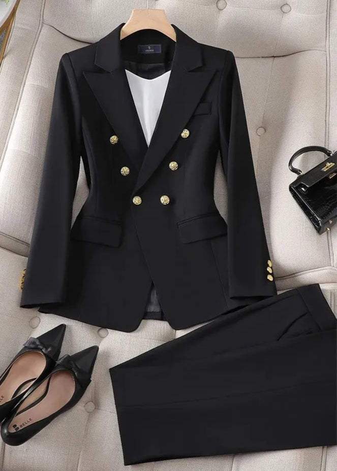Elegant Western-Style High-End Business Attire Long-Pants Set