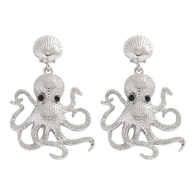 Enamel Crab Drop Earrings