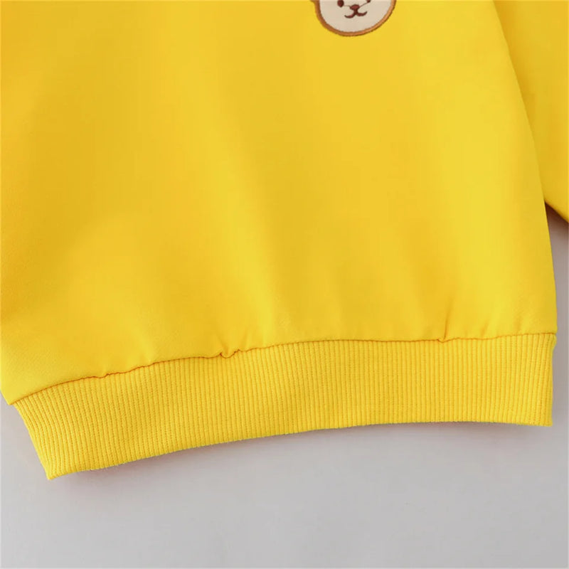 2PCS Little Bear Head Round Neck Long Sleeve Pants