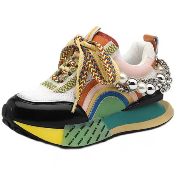 Pearl Chain Women's Vulcanized Shoes