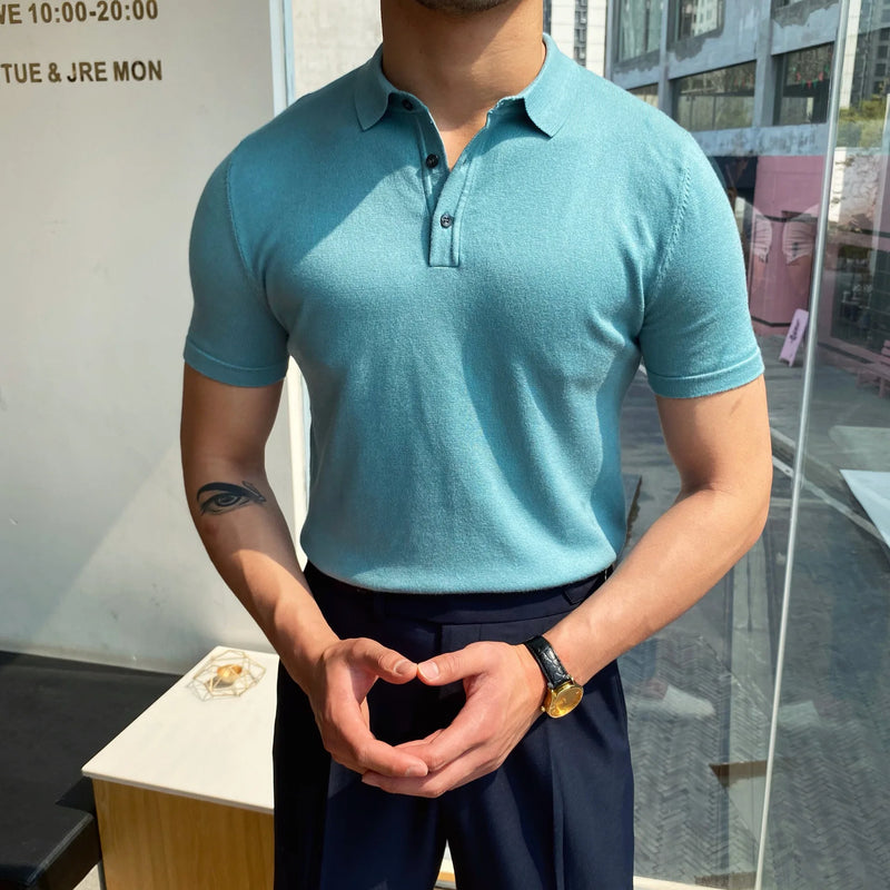Summer Cotton Men Polo Shirt Business