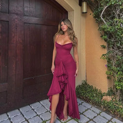 Suninheart Irregular Mesh Bodycon Dress