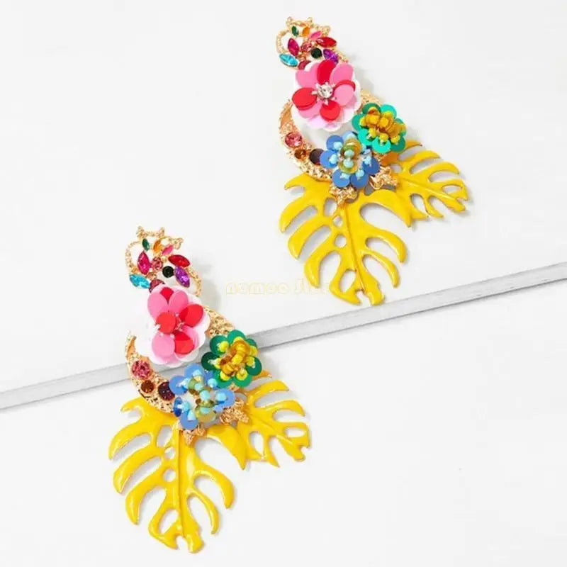 Sequin Floral for Turtle Leaf Earrings