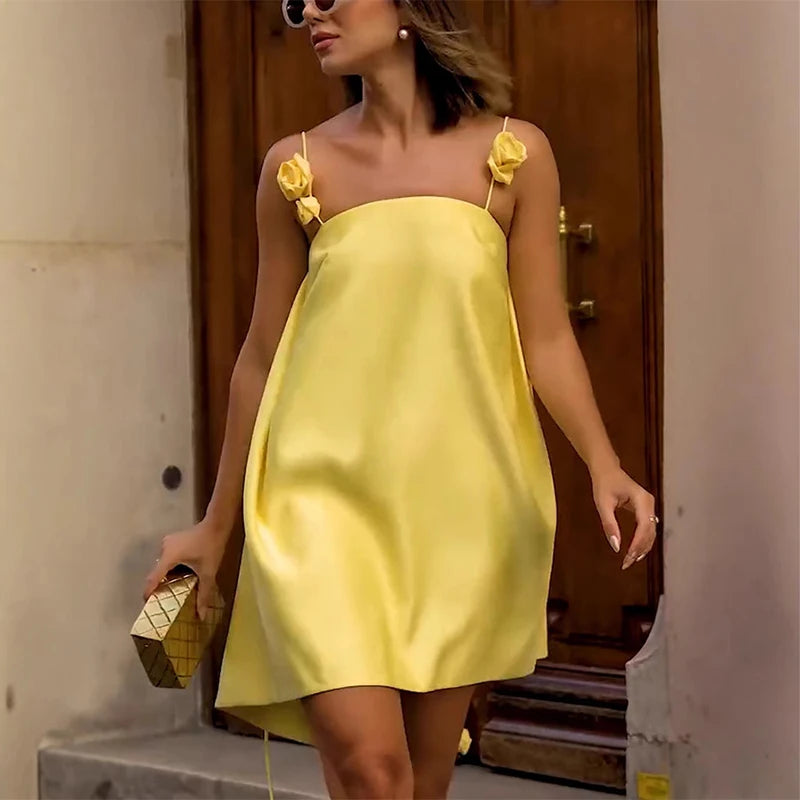 Elegant Loose Sleeveless Backless Mini Dress