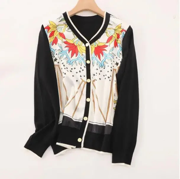 Vintage Cardigans Spring Autumn Thin Knitted Tops