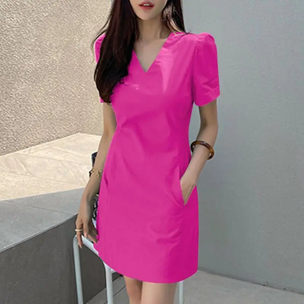 Short Puff Sleeve Sundress