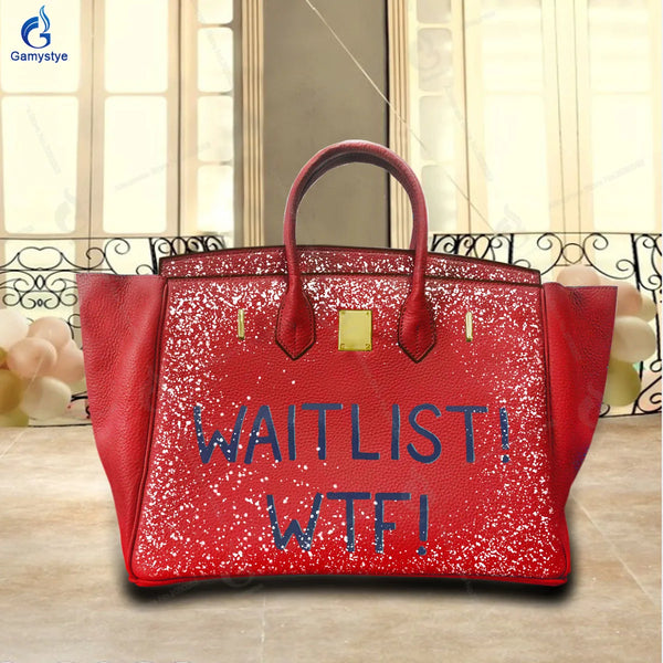 Printed Customize Art English WTF Bags