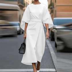 Elegant O-neck Half Sleeved Bohemian Vintage Dress