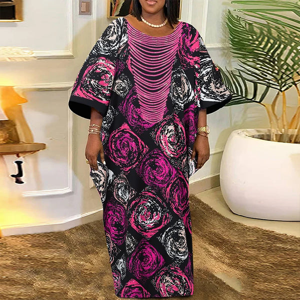 Sleeve Foral Printed Round Neck Sundress