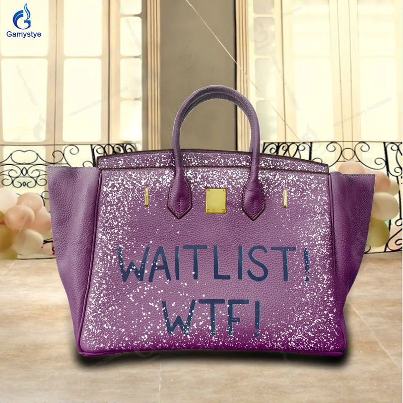 Printed Customize Art English WTF Bags