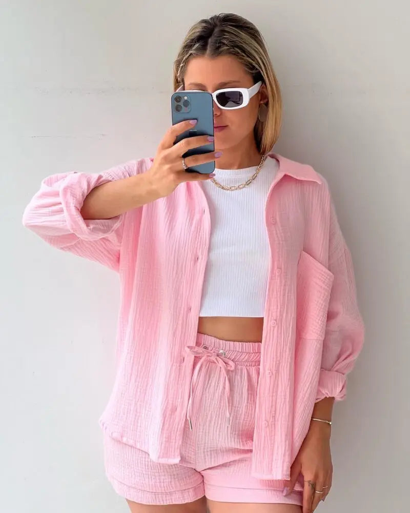 Casual Loose Short Pants Sets