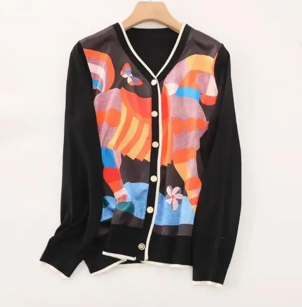 Vintage Cardigans Spring Autumn Thin Knitted Tops