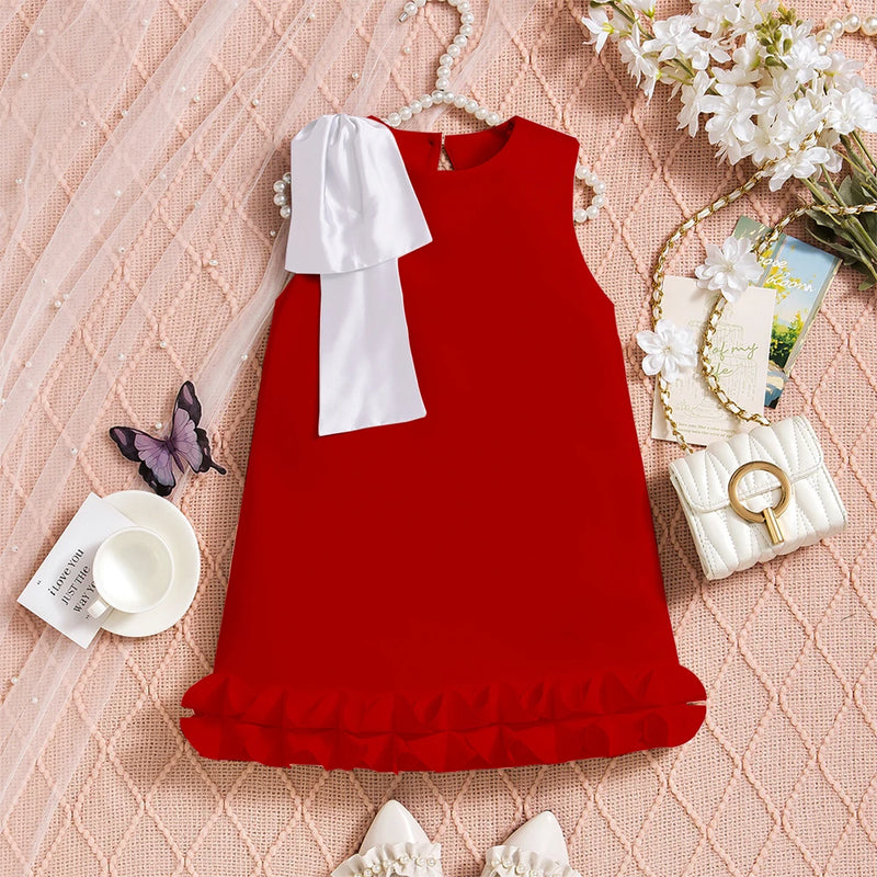 Shoulder Silk Scarf Slim Dress