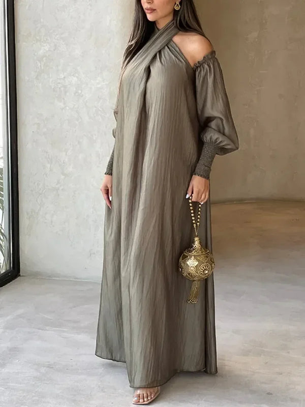 Camina Retro Halter-neck Loose Dress