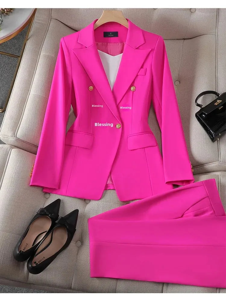 Elegant Western-Style High-End Business Attire Long-Pants Set