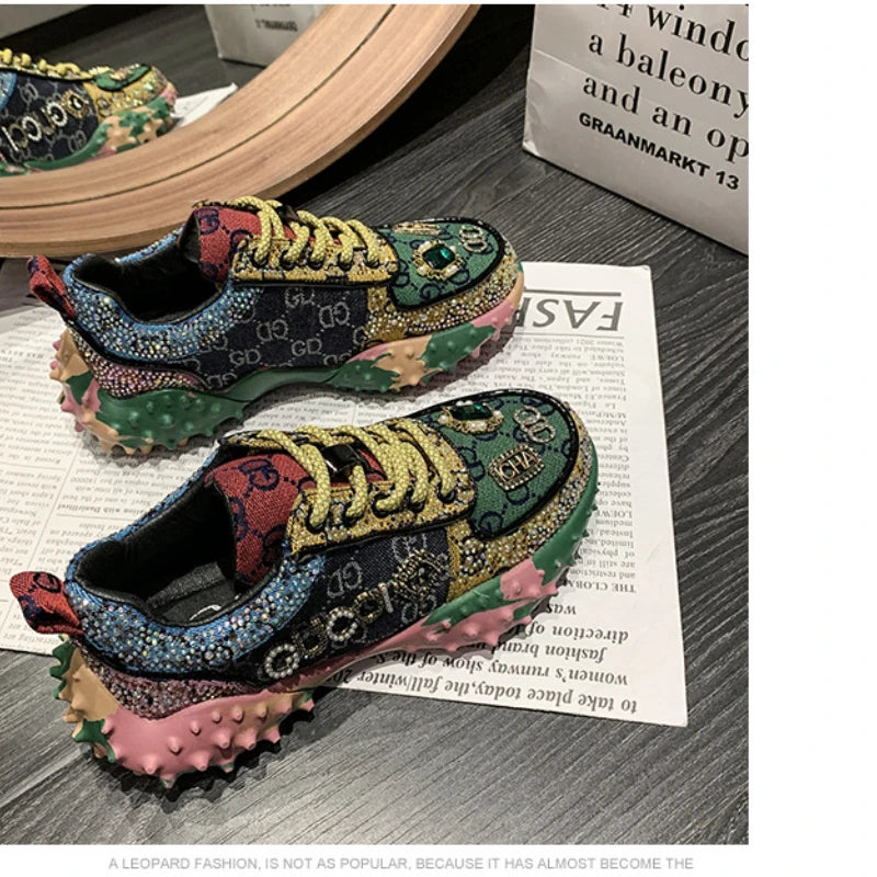 Explosive Rhinestones Women's Sneakers