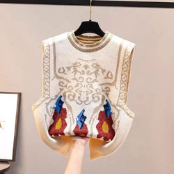 Vintage Totem Flower Pattern Sleeveless