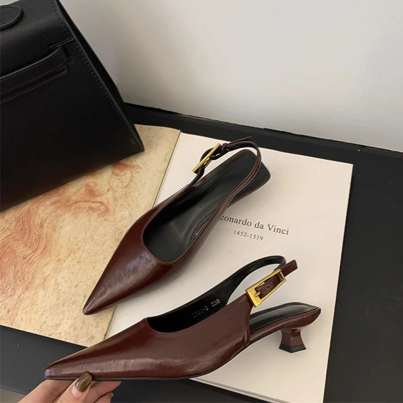 Summer Pointed Toe Low Heel Stripper