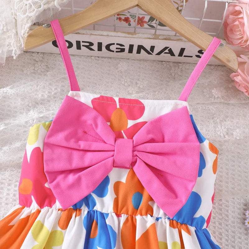 Toddler Cute Floral Pink Cami Dress