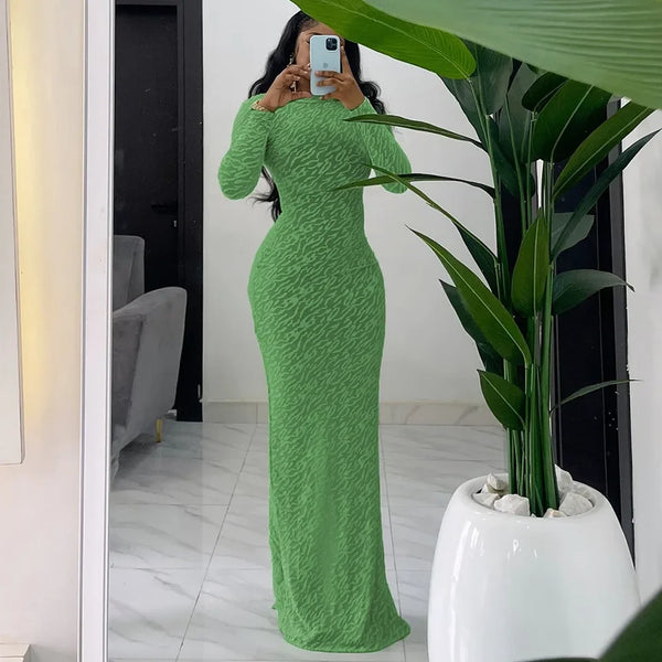 Round Neck long sleeve Dress