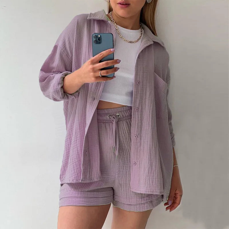 Casual Loose Short Pants Sets