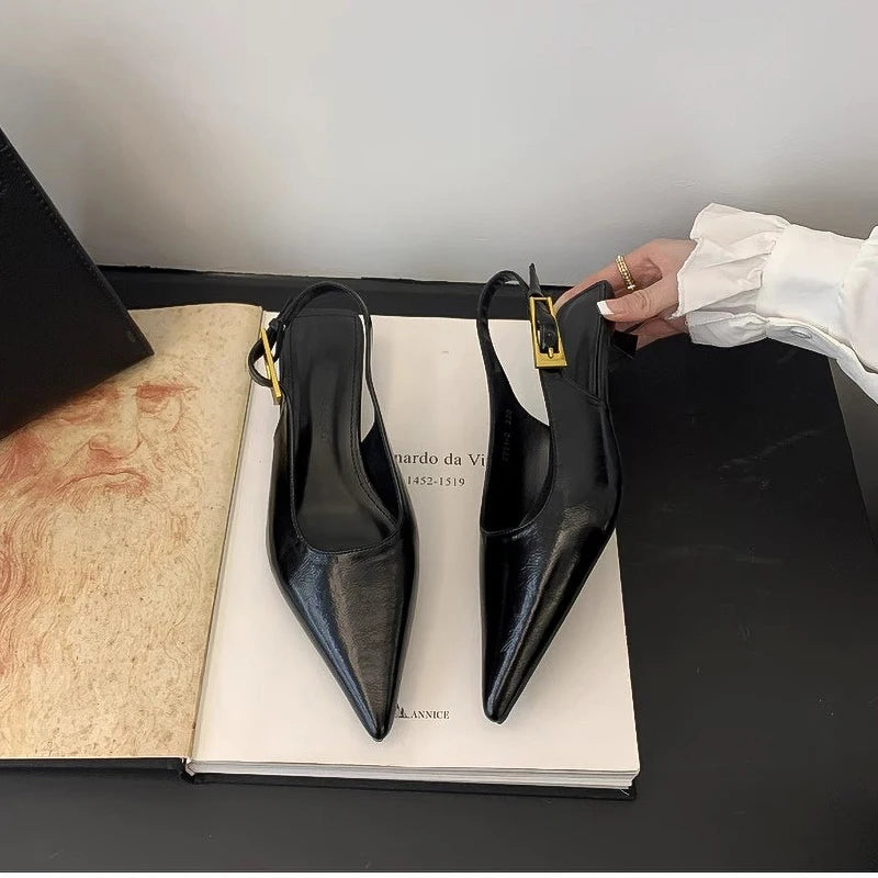 Summer Pointed Toe Low Heel Stripper