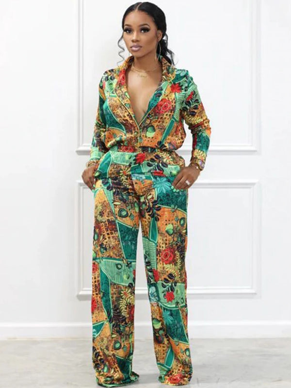 Blouse Shirt Suit Tops And Pants Suits Two Piece Set Tracksuit