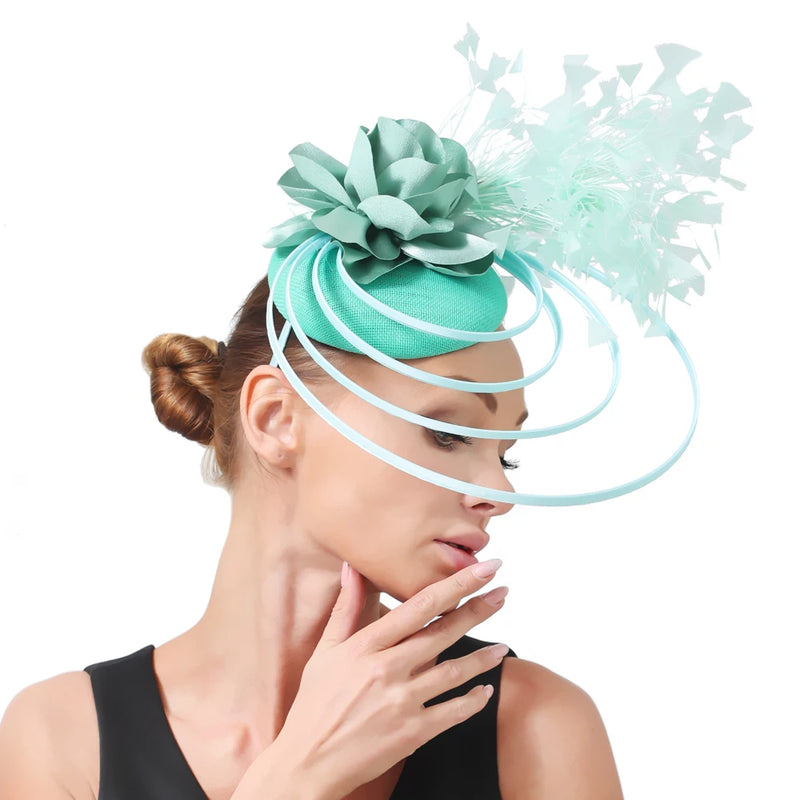 New Race Fascinator Hats Bowknot Wedding Church