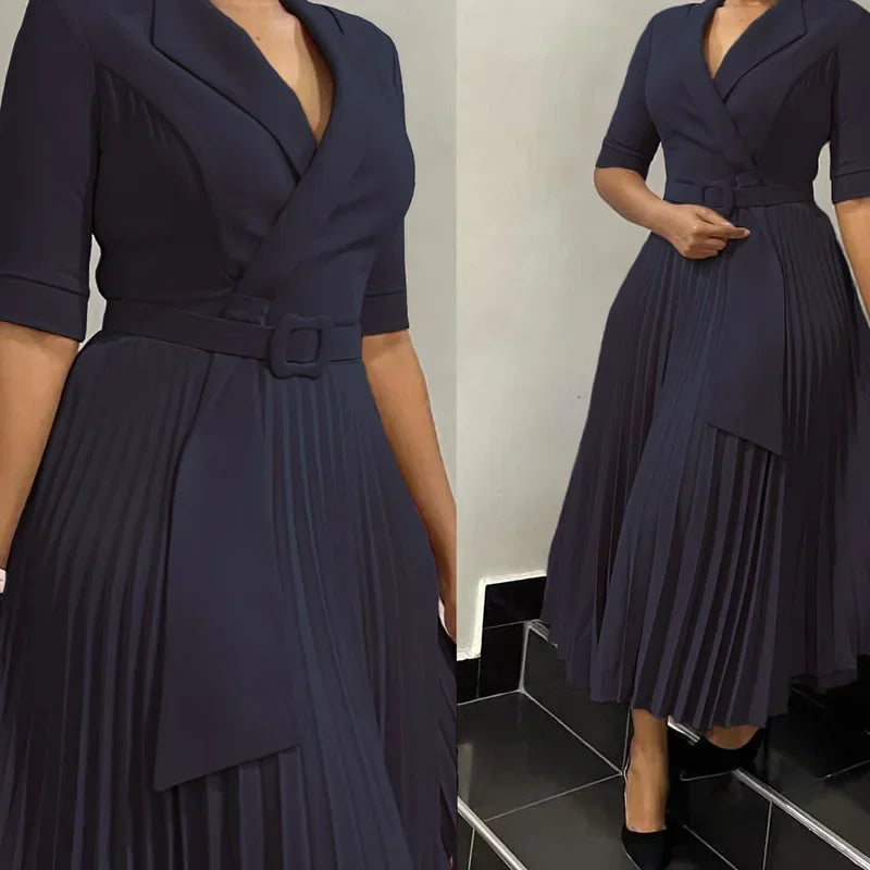Sleeve Lace Sexy V-Neck Slim Dress Office