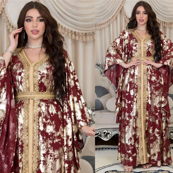 Embroidery Moroccan Caftan Belt Luxury Party Dresss