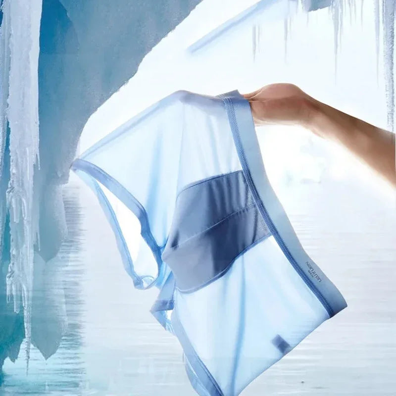 4Pcs/Lot Men Boxers Ice Silk