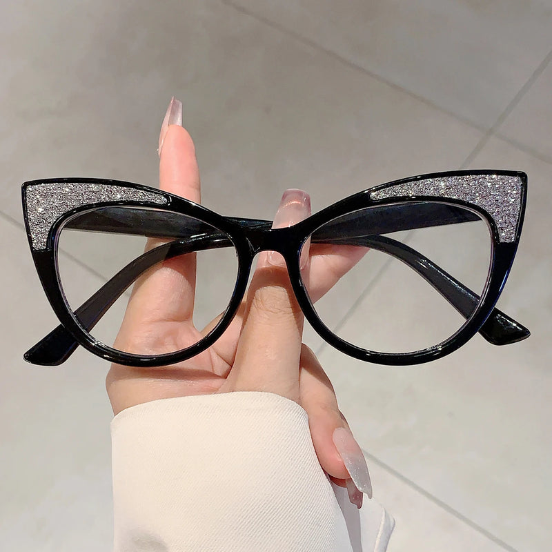 Colorful Bling Frame Cat Eye Eyeglasses