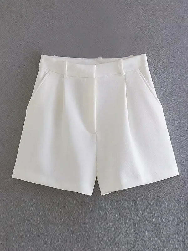 Pleated Baggy Shorts