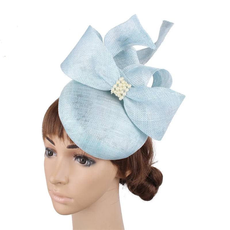 Elegant Bridal Hair Fascinators Headband With Bow
