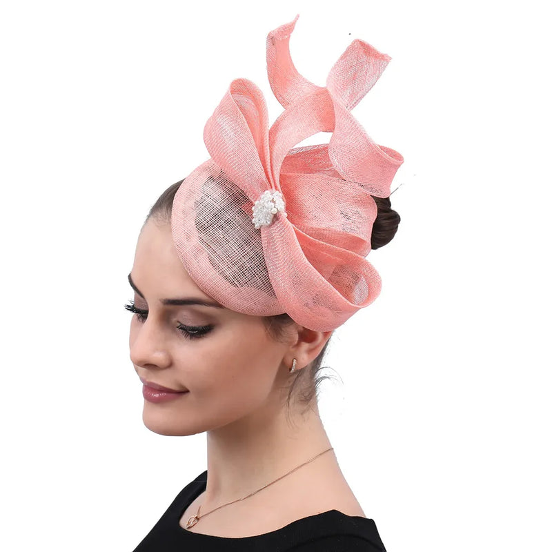 Elegant Bridal Hair Fascinators Headband With Bow