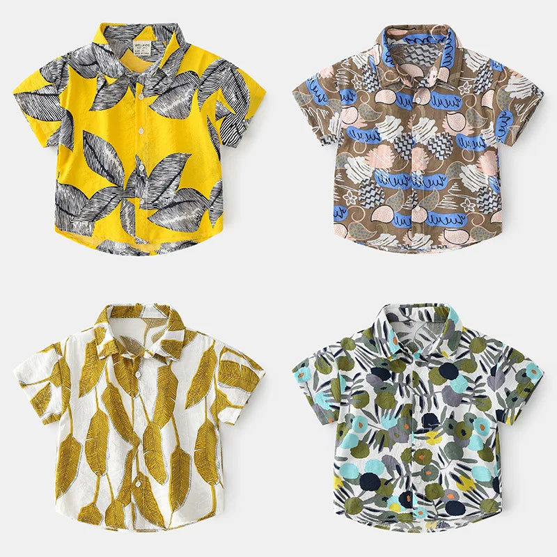 Beach Boys Shirts Toddler Cotton Tops Hawaii Style