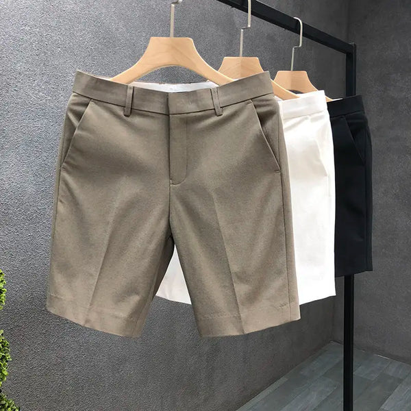 High-End Light Business Suit Slim Straight Shorts Men's